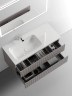 Тумба подвесная SANCOS Snob T левая 995х445х500, c двумя ящиками оснащенными доводчиками, Doha Soft, арт.SNT100LSM