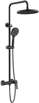 Душевая стойка Арко (Arco) VSFS-4AR1MB с изливом, черный матовый