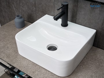 Раковина Gid N9257 51217 накладная белая 43x39x13