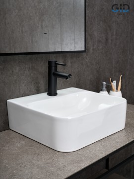 Раковина Gid N9257 51217 накладная белая 43x39x13