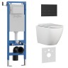 Комплект 3в1 IBERICA BLANCA инсталляция SILENCIO MINI, унитаз BILBAO ALTO белый, кнопка смыва INOX-S черный матовый (IB.001M.BLA.231.1604)