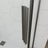 Душевой угол Veconi Ottimo P10 GR, 900x900x1900, графит брашинг, стекло матовое