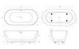 Акриловая ванна BELBAGNO BB413-1700-800-MATT