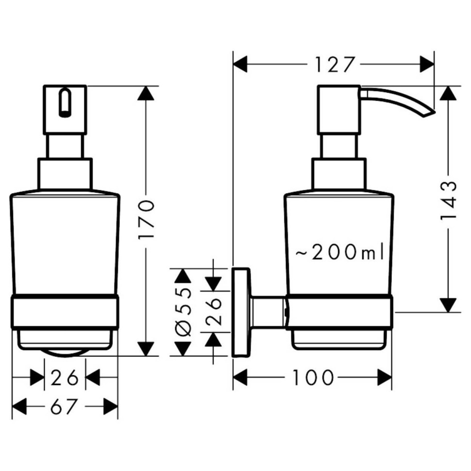 Дозатор для жидкого мыла Hansgrohe Logis Universal 41714000