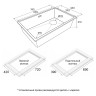 Мойка LUMI 74UNI-SKEW, IT-GRANIT, LU74SK-BLM, черный металлик, 740х440, Paulmark