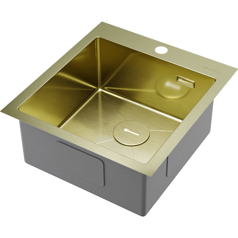 Кухонная мойка Omoikiri Akisame 46-LG нерж. сталь/светлое золото