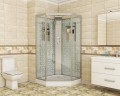 Душевая кабина Niagara Luxe NG-7717WBK (100x100х210) низкий поддон(15см),дверь распашная,стенки серебро,без крыши,4 места