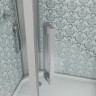 Душевая кабина Niagara Luxe NG-7717WBK (100x100х210) низкий поддон(15см),дверь распашная,стенки серебро,без крыши,4 места
