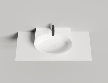 Раковина накладная ALDA WALL 02 покраска по RAL полностью 580х450х150 S-Sense Глянцевое