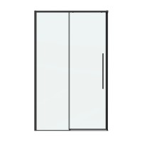 Дверь в нишу Grossman Galaxy 100.K33.01.100.21.00 (100х195) черный матовый,стекло прозрачное,раздвижная, 1 место
