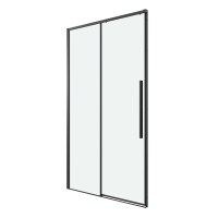 Дверь в нишу Grossman Galaxy 100.K33.01.100.21.00 (100х195) черный матовый,стекло прозрачное,раздвижная, 1 место