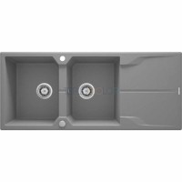 Гранитная мойка, 2-чаши с осушкой