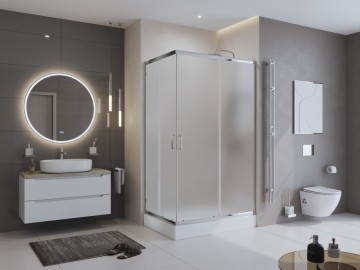 Душевой уголок BelBagno UNO-195-AH-2-120/90-P-Cr