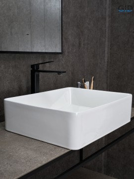 Раковина Gid N9104 51236 накладная белая 52x41x13.5