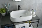 Раковина Gid N9243 51135 накладная белая 56x42x14