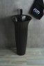 Раковина Gid Nb132bg 81114 накладная под черная графит 41x41x84