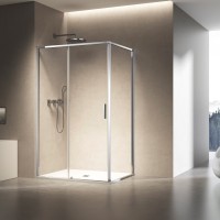Душевой уголок Slim 8mm VSR-6SL8011CL, 1100*800, хром, стекло прозрачное