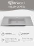 Раковина для ванной 86 см, Uperwood Parma Quartz, белая матовая, жасмин