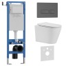 Комплект 3в1 IBERICA BLANCA инсталляция SILENCIO MINI, унитаз BURGOS ALTO белый, кнопка смыва ESTI-R серый матовый (IB.001M.BRA.234.218)