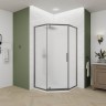 Душевой угол Veconi Ottimo P10 GR, 1000x1000x1900, графит брашинг, стекло матовое