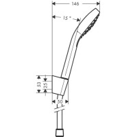 Ручной душ Hansgrohe Croma Select с держателем, цвет: хром Е 1jеt/Роrt 26424400