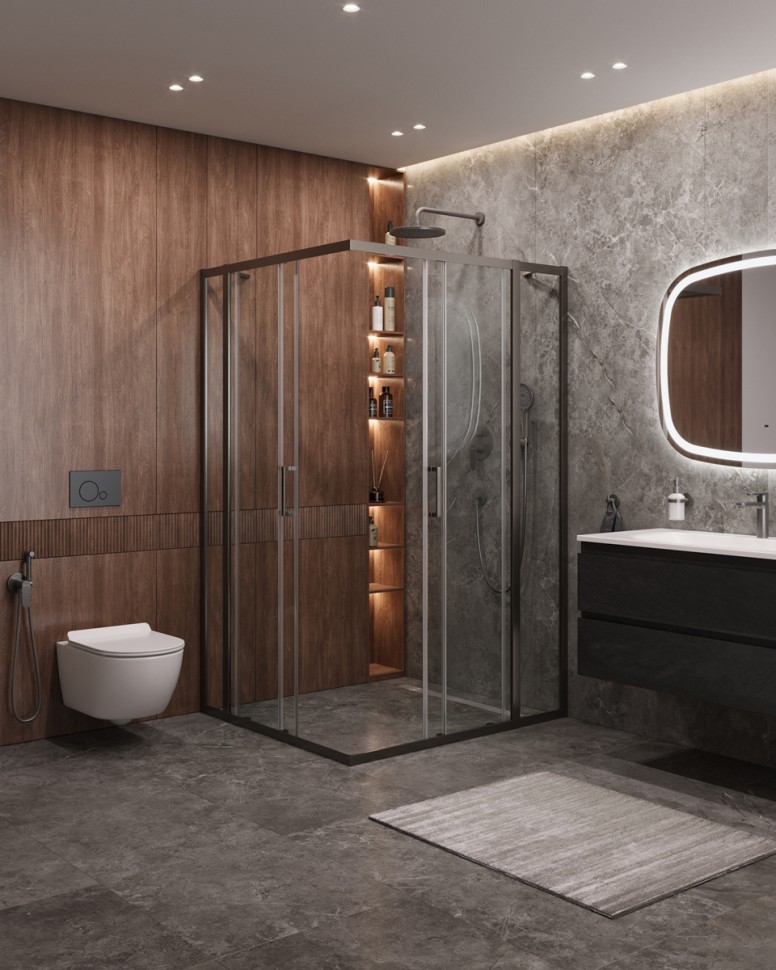 Душевой уголок CEZARES MOLVENO-AH-22-120/110-C-GM-IV