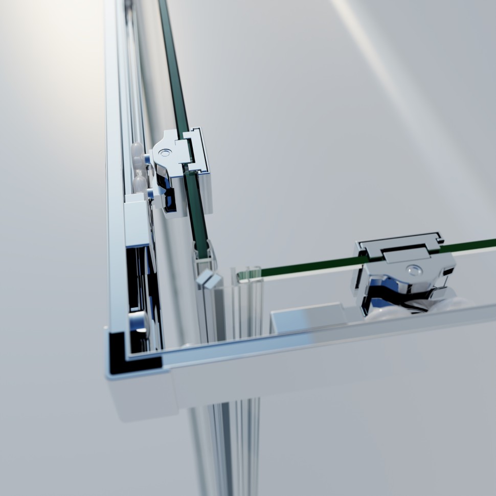 Душевой уголок Rapid-N VSS-3RN9010E10CL, (800-900)x(900-1000), хром, стекло прозрачное