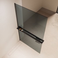 Душевая перегородка Walk-In VSW-1HR100MRGM, 1000*2000, вороненая сталь, стекло зеркальное