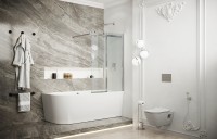 Шторка для ванны Ambassador Bath Screens 16041116 (100х140) хром,стекло прозрачное,раздвижная,1 место
