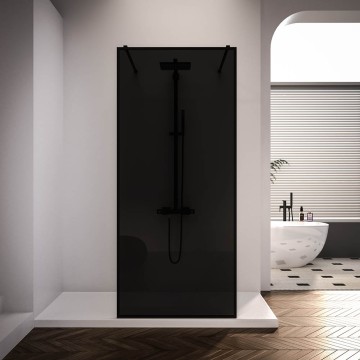 Душевая перегородка Veconi Korato KR-90BB, 1100x2000, черный, стекло черное