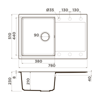 Кухонная мойка Omoikiri Daisen 78T-GR Tetogranit/leningrad grey