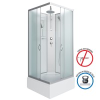 Душевая кабина Niagara Classic NG-1108-14BKT (90х90х210) средний поддон(26см),стекло матовое,4 места с полкой
