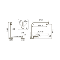 Смеситель для кухни Omoikiri Nara-BN латунь/нержавеющая сталь