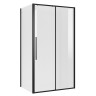 Душевое ограждение Niagara Nova NG-84-12AB-A90B-34 (120х90х195) прямоугольник,черный матовый,дверь раздвижная,стекло прозрачное,2 места