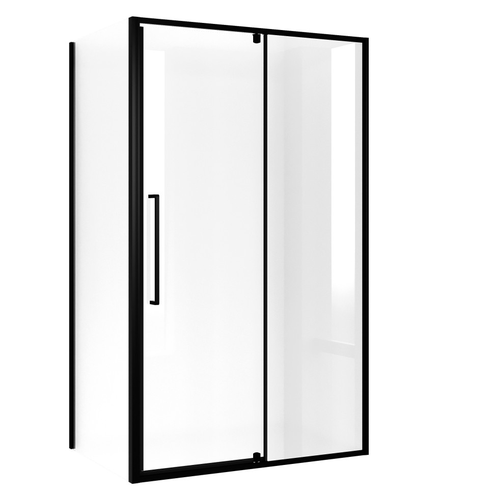Душевое ограждение Niagara Nova NG-85-12AB-A90B-34 (120х90х195) прямоугольник,черный матовый,дверь распашная,стекло прозрачное,2 места