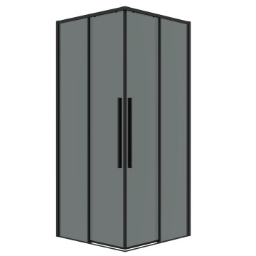 Душевое ограждение Grossman Galaxy 1/2.K33.01.70.21.10-1/2.K33.01.70.21.10 (70х70х195) раздвижная,черный матовый,стекло тонированное,2 места