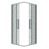 Душевое ограждение Grossman Cosmo 300.K33.02.9090.10.02 (90х90х195) квадрат,раздвижная,хром,стекло шиншилла, 1 место
