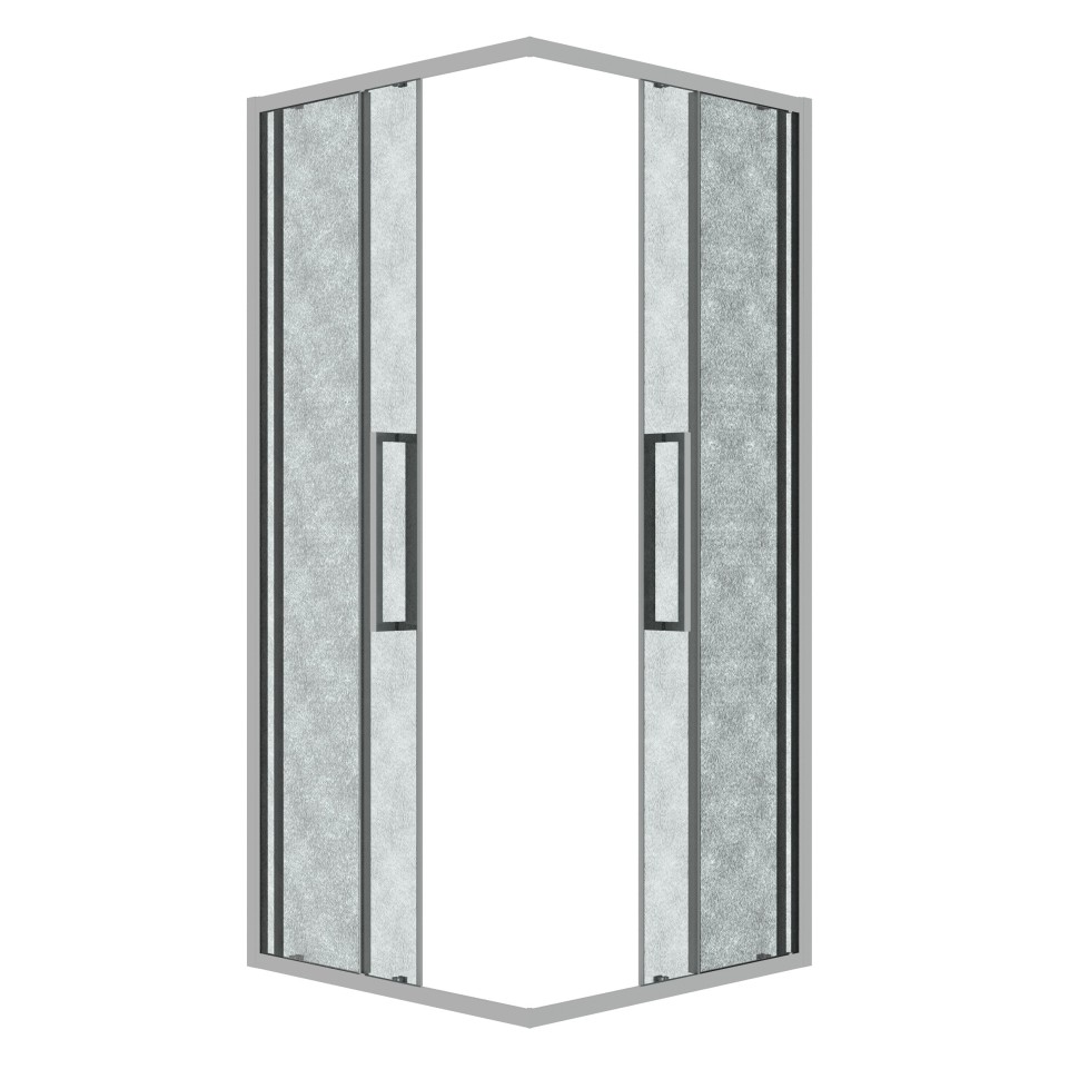 Душевое ограждение Grossman Cosmo 300.K33.02.9090.10.02 (90х90х195) квадрат,раздвижная,хром,стекло шиншилла, 1 место