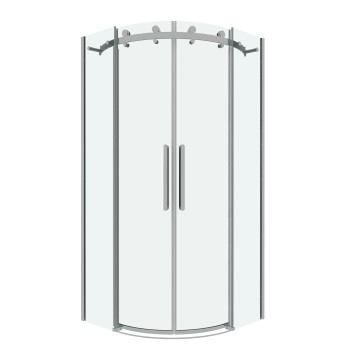 Душевое ограждение Grossman Classic 301.K33.04.1010.10.00 (100х100х195) четверть круга,раздвижная,хром,стекло прозрачное, 1 место