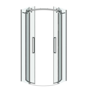 Душевое ограждение Grossman Classic 301.K33.04.1010.10.00 (100х100х195) четверть круга,раздвижная,хром,стекло прозрачное, 1 место