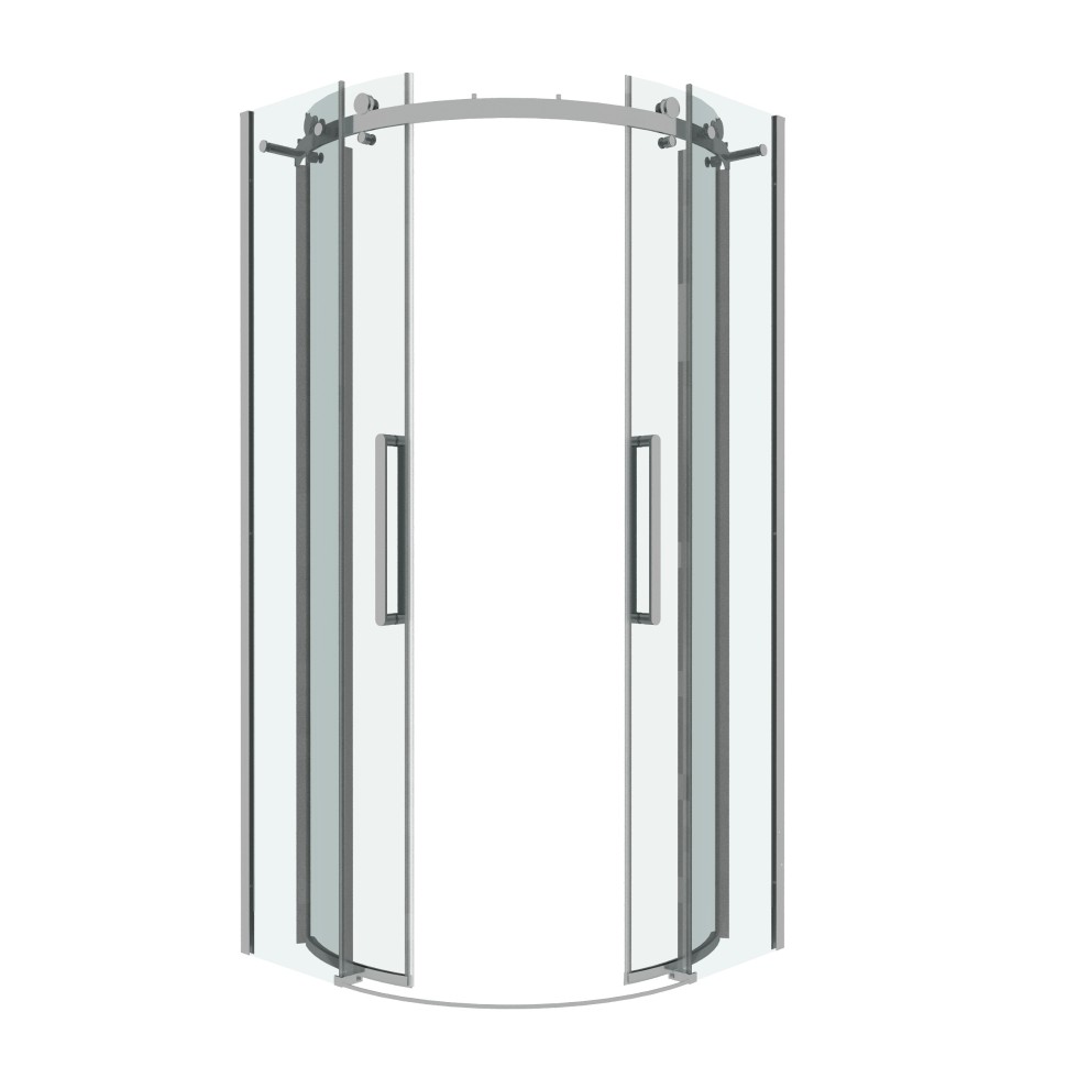 Душевое ограждение Grossman Classic 301.K33.04.1010.10.00 (100х100х195) четверть круга,раздвижная,хром,стекло прозрачное, 1 место