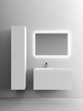 Тумба подвесная SANCOS Snob T левая 995х445х500, c двумя ящиками оснащенными доводчиками, Bianco , арт.SNT100LW
