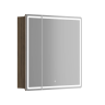 Зеркальный шкаф для ванной комнаты SANCOS Mirror 790x150х740 мм, с LED подсветкой, цвет дуб чарльстон, арт. MI80ECH