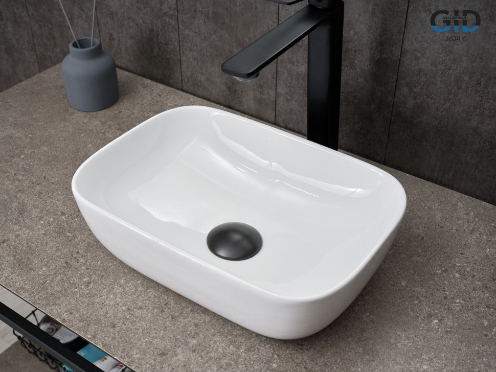 Раковина Gid N1334 51237 накладная белая 36x25x11.5