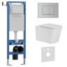 Комплект 3в1 IBERICA BLANCA инсталляция SILENCIO MINI, унитаз TOLEDO ALTO белый, кнопка смыва INOX-C хром матовый (IB.001M.TLA.234.1132)
