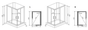 Timo Lux TL-1504 L душевая кабина 110*85*23, турецкая баня хамам