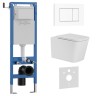 Комплект 3в1 IBERICA BLANCA инсталляция SILENCIO MINI, унитаз TOLEDO ALTO белый, кнопка смыва ESTI-S белый глянцевый (IB.001M.TLA.231.855)