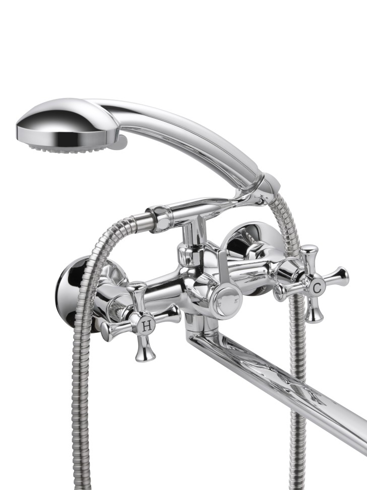 Смеситель для ванны с длинным изливом и гарнитуром OSGARD ORIT 83236