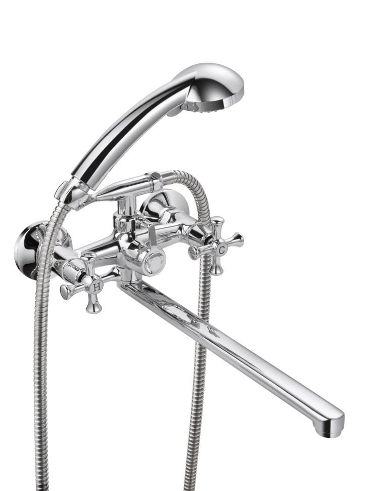 Смеситель для ванны с длинным изливом и гарнитуром OSGARD ORIT 83236