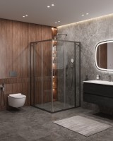 Душевой уголок CEZARES MOLVENO-A-22-90+30-C-GM-IV